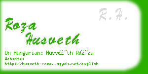 roza husveth business card